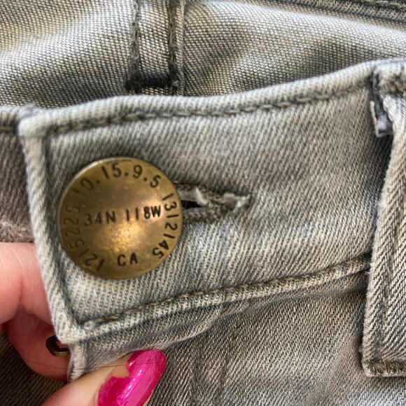 Current/Elliott Jeans Women's Size 26 Gray Distressed Ankle Skinny Jeans - Picture 5 of 10
